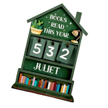 Safe Wooden Annual Book Counter Shelf Decoration Colorful for Readers B