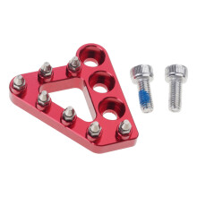 Upgrades Motorcycle Brake Pedal 3 Position Adjustable Lever Assembly for Bike Red