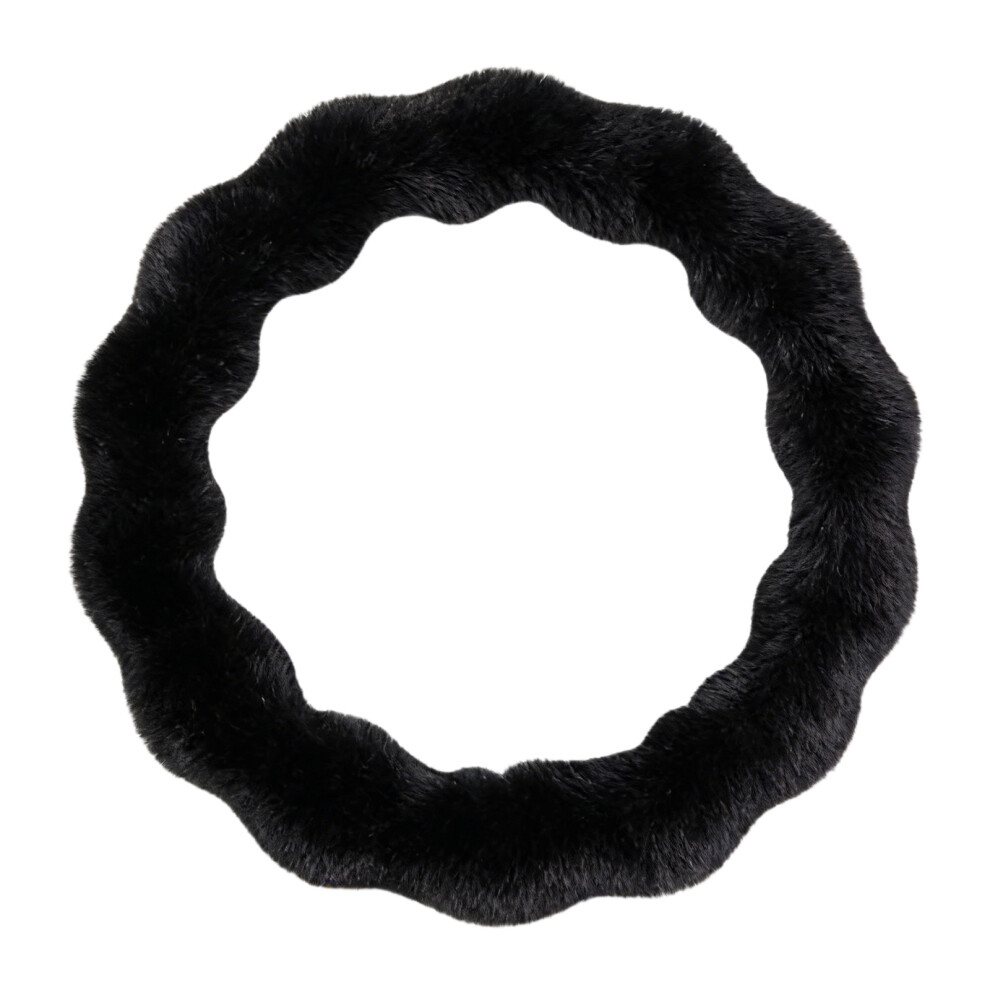 Steering Wheel Protector Cover With Winter Warm Anti Slip Grips 38Cm Diameter Black 7754004718524