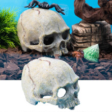 Resin Skull Figurine Reptiles Hideouts Caves Fishtanks Terrariums Accessories for Geckos Bearded Dragon Snake