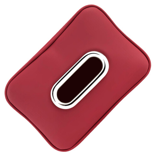 Multiple Functional Auto Tissue Holders Leather Construction Not Slip Secure Fastening Red