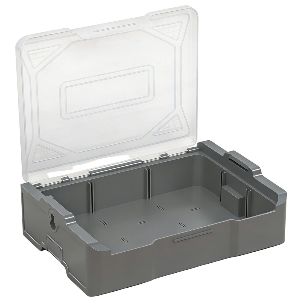 Convenient Stackable Organizers Plastic Storage Box With Lid For Parts Access Grey 7754004703742