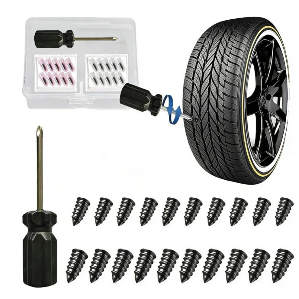 Vacuum Tire Repair Plugs Kit Portable Vacuum Tire Repair For Long Service Fix 20Pcs 7754004710610