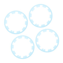 20 Inch Auto Rims Guard Set Self Adhesive Installation 5% Scratch Risk Technolog Blue