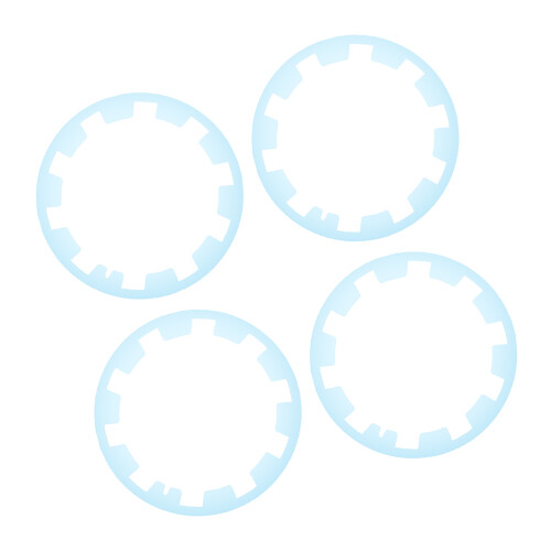 20 Inch Auto Rims Guard Set Self Adhesive Installation 5% Scratch Risk Technolog Blue