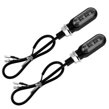 Motorcycle Directional Lights Flowing Effect Strong Housing Plugs & Play Setup Blackene