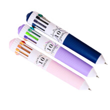 3/6Pcs 10-Color-in-1 Ballpoint Pen 0.8MM for Color Coding Journaling Drawing 2