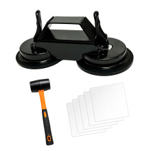 Two Head Suction Cup Tool Provide Maximumly Stability For Glass Handling black