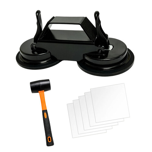 Two Head Suction Cup Tool Provide Maximumly Stability For Glass Handling black