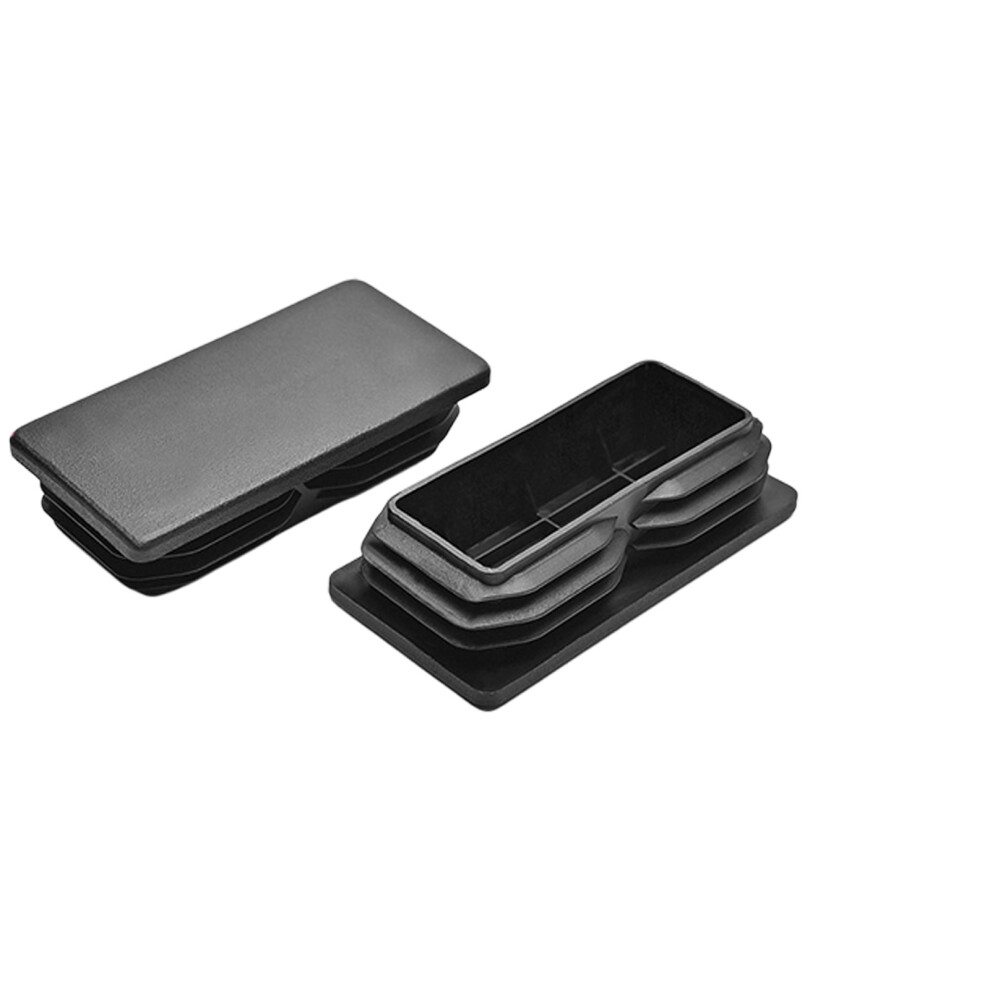 12Pcs Rectangle Plastic Plugs Black Plastic Rectangle Blanking End Caps Enduring 60X120mm 7755000597786