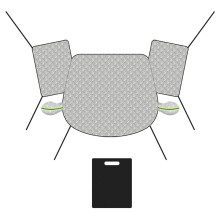 Comprehensive Windshield Shelter Including Side Reflectors for Automobiles Silver