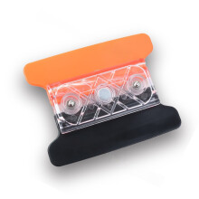 2 In 1 Auto Film Applicator Adjustable Hardness Magnetic TPE Squeegee Hand Black Orange