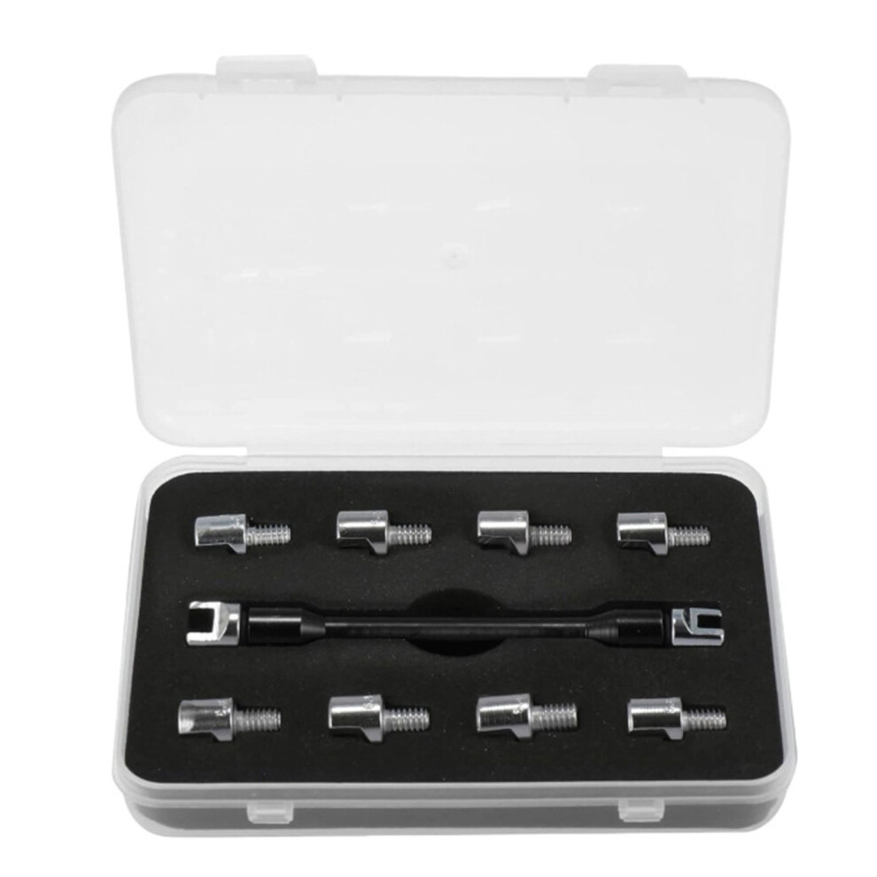Universal Motorcycle Spoke Adjustment Tool Wrench Set For 5.0-6.8Mm Spokes Black 7754004717763