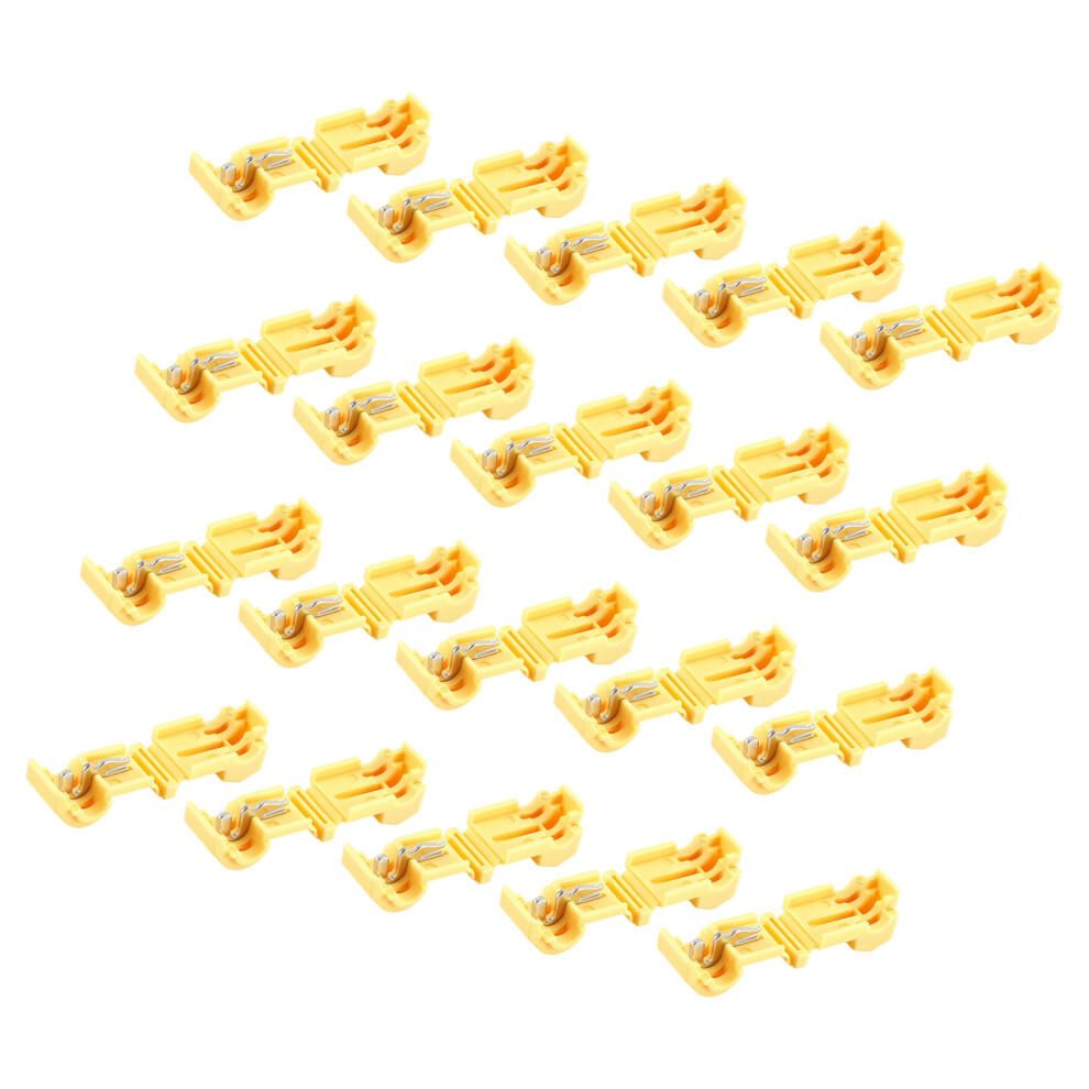 20Pcs T-Type Electrical Wire Terminal Connector For Lawn Mower Easy Installation Yellow 7754004677388