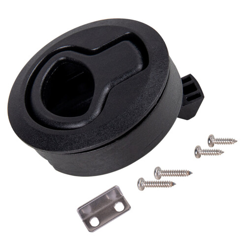 Invisible Embedded Pull Handle Corrosion Resistant Spare for Marine Flooring Black