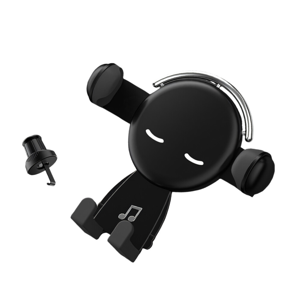 Air Vent Mounted Cellphone Holder Hook Type Auto Clamping Phone Stand Black 7754004680890