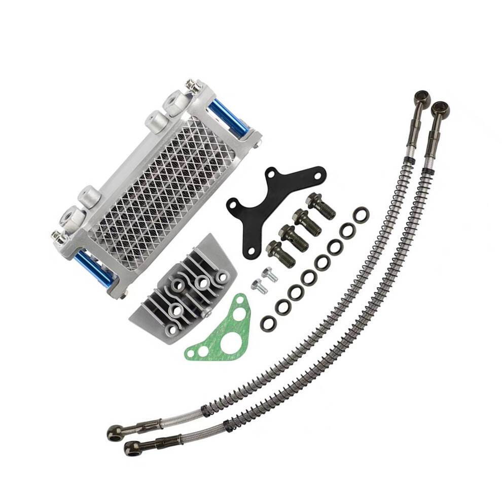Dirt Pit Bike Modification Oil Coolers Cooling Radiator Engine Kit For 50 70Cc Blue 7754004722774