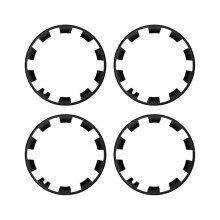 Universal Car Rims Shield Protector Set Scratch Resistance Easy Installation 20 Black