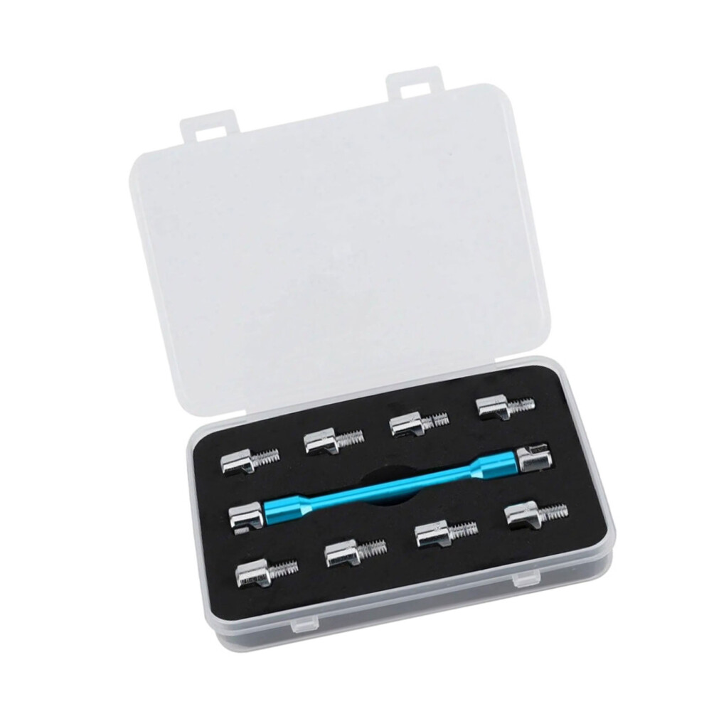 Universal Motorcycle Spoke Adjustment Tool Wrench Set For 5.0-6.8Mm Spokes Blue 7754004717718