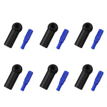 Multiple Vehicle Brake Fluid Bleeder Adapter Set Lightweight Plastic Material black head