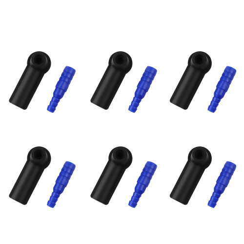 Multiple Vehicle Brake Fluid Bleeder Adapter Set Lightweight Plastic Material black head