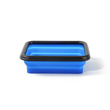 Collapsible Magnetic Screw Tray Screw Holder Silicone Bowl with Magnetic Base Blue Medium