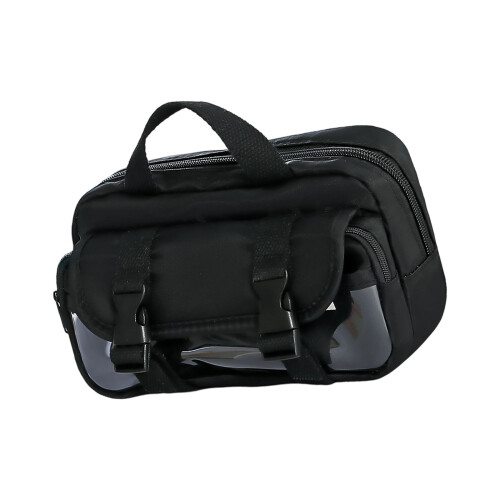 Pencil Case Desktop Accessory Reusable Stationeries Storage Pouches Pen Box Case Black
