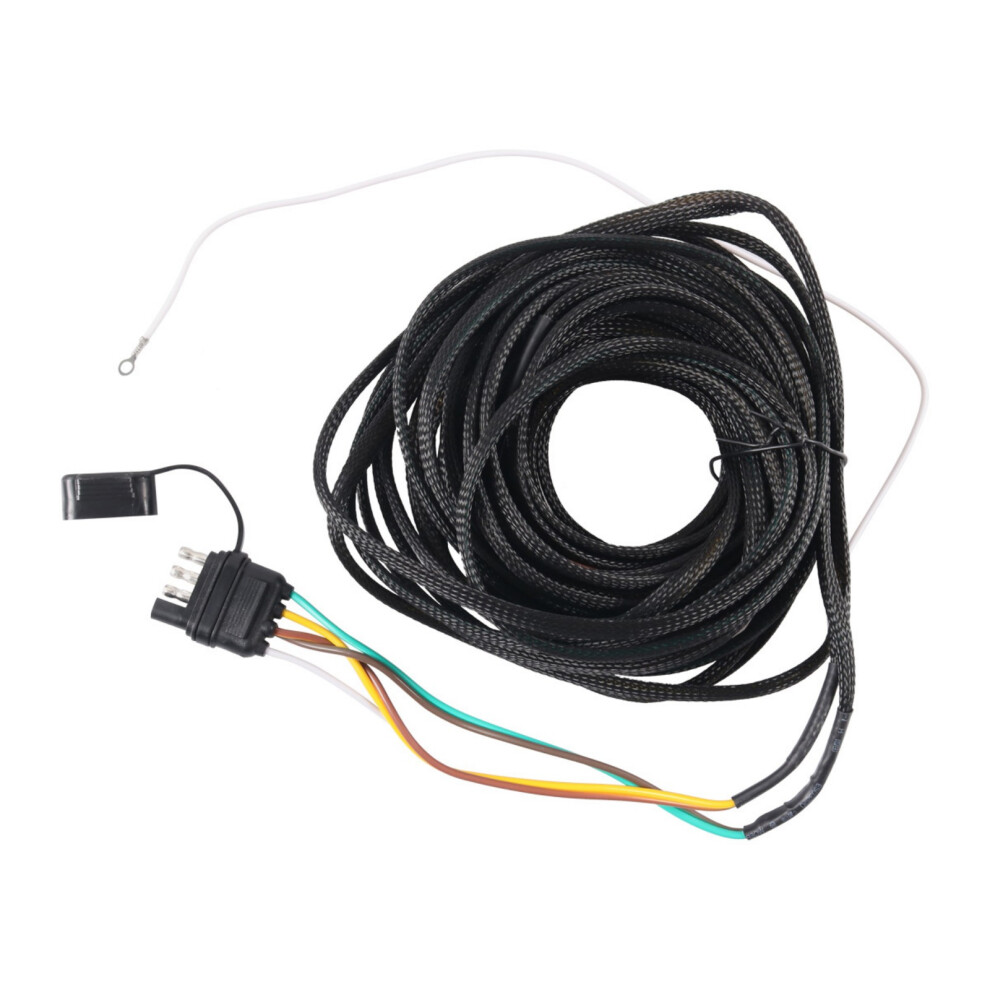 26Ft Braided Trailer Wiring Kit 4Way 5 Wire Connector Waterproof Splitter Design 7754004769168