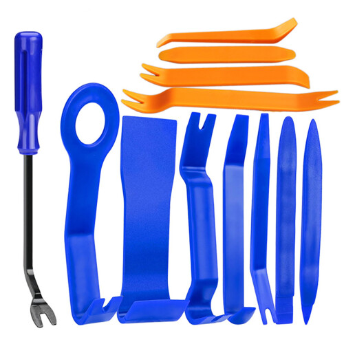 12Pcs Car Interior Panel Removal Installation Tools Ergonomic Auto Trim Pry Orange blue