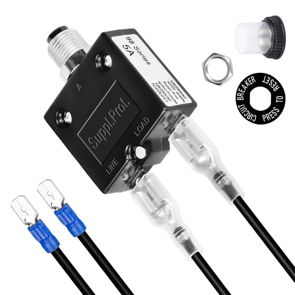 Heavy Duty Button Circuit Breaker Suitable For Marine & Automotive Applications 5A 7754004683082