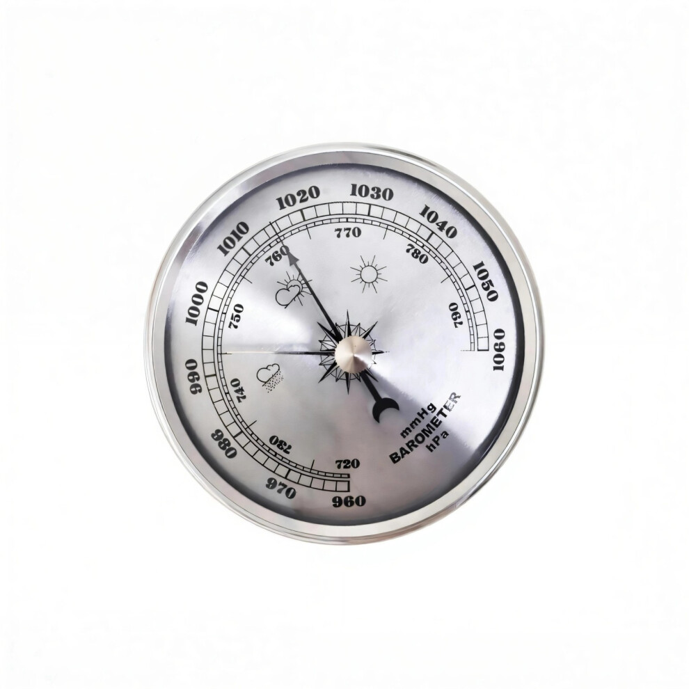Analog Barometer/Thermometers/Hygrometer Metal Frame Silver 90Mm For Home Barometer 7754004716674