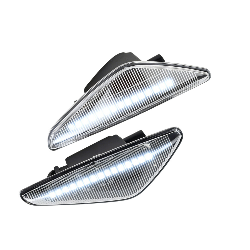 2Pcs Front Position Led Lights Sequential Scrolling Smoky Lens For F25 Transparent Dark 7754004712843