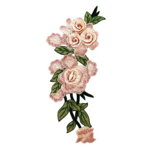 Flower Embroidered Applique Water Soluble Iron on Patches For Shirt Dress 4