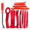 12Pcs None Marring Car Pry Tools for Stereo System Interior Panel Removal All red 1