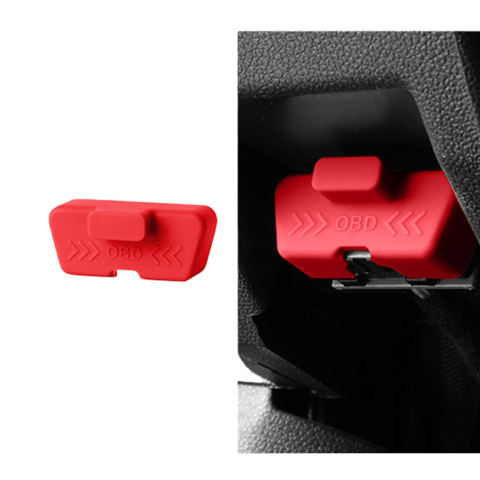 Universal Car Obd Port Protector Water Resistant Silicone Dustproof Cap Design Red 7754004700093