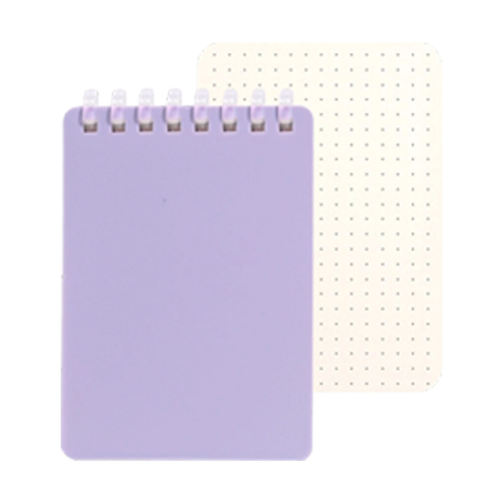 Pocket Size Notebook 128 Pages Soft Coil Binding Notebook 3X4.5inch For Purple Lattice 7754004712942