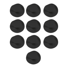 Adhesive Cord Clip Organizer to Manage Messy Electrical Cords in Compact Black 2 holes
