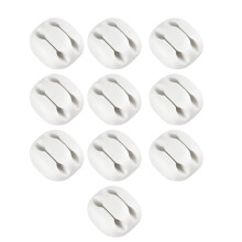 Adhesive Cord Clip Organizer to Manage Messy Electrical Cords in Compact White Big money