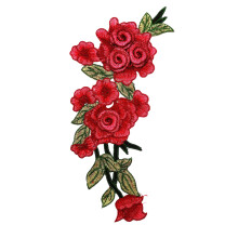 Flower Embroidered Applique Water Soluble Iron on Patches For Shirt Dress 2