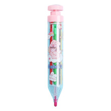 Children Safe Push Up Art Crayon 8 Washable Colors Creative School Projects Pink