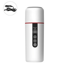 Dense Car Electric Coffeepot 12V 24V Transportable Heated Cup For Road Excursions White