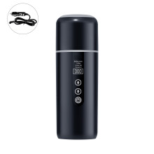 Dense Car Electric Coffeepot 12V 24V Transportable Heated Cup For Road Excursions Black