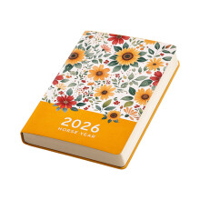2026 Weekly Monthly Planner Hardcover Flower Leather Planner From Jan to Dec 3