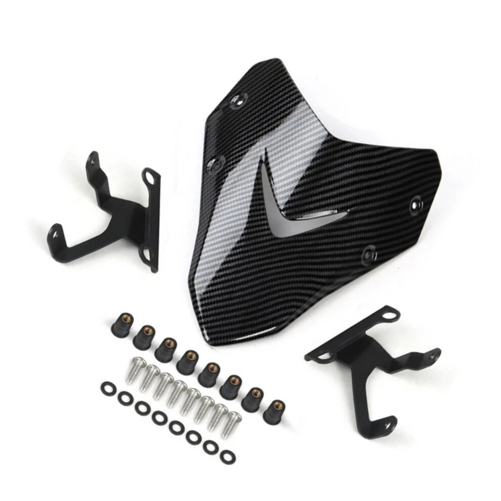 Tall Effect Abs Motorbike Windshield Finish Mounting Hardware Included Black 7754004770126