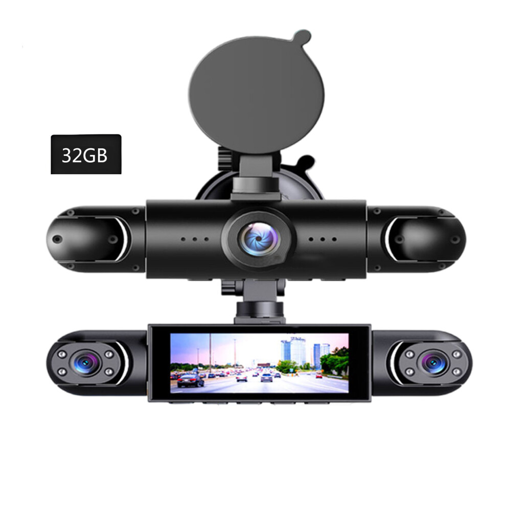 360 Degree Car Dashcam 1080P 4 Camera System Ir Night View For Taxi Fleet Use 32G 7754004771789