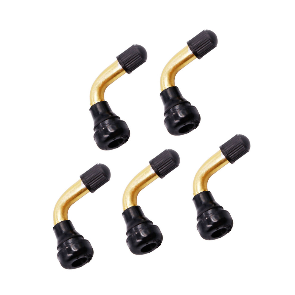 Universal Bent Valves Stem For Motorcycle Tires Heavy Duty Copper Vr60x 5 Pack 7754004739703