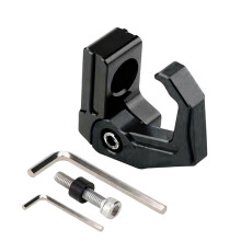 Aluminum Motorcycle Handlebar Foldable Hook For Helmet Bag Storage Quick Install Black