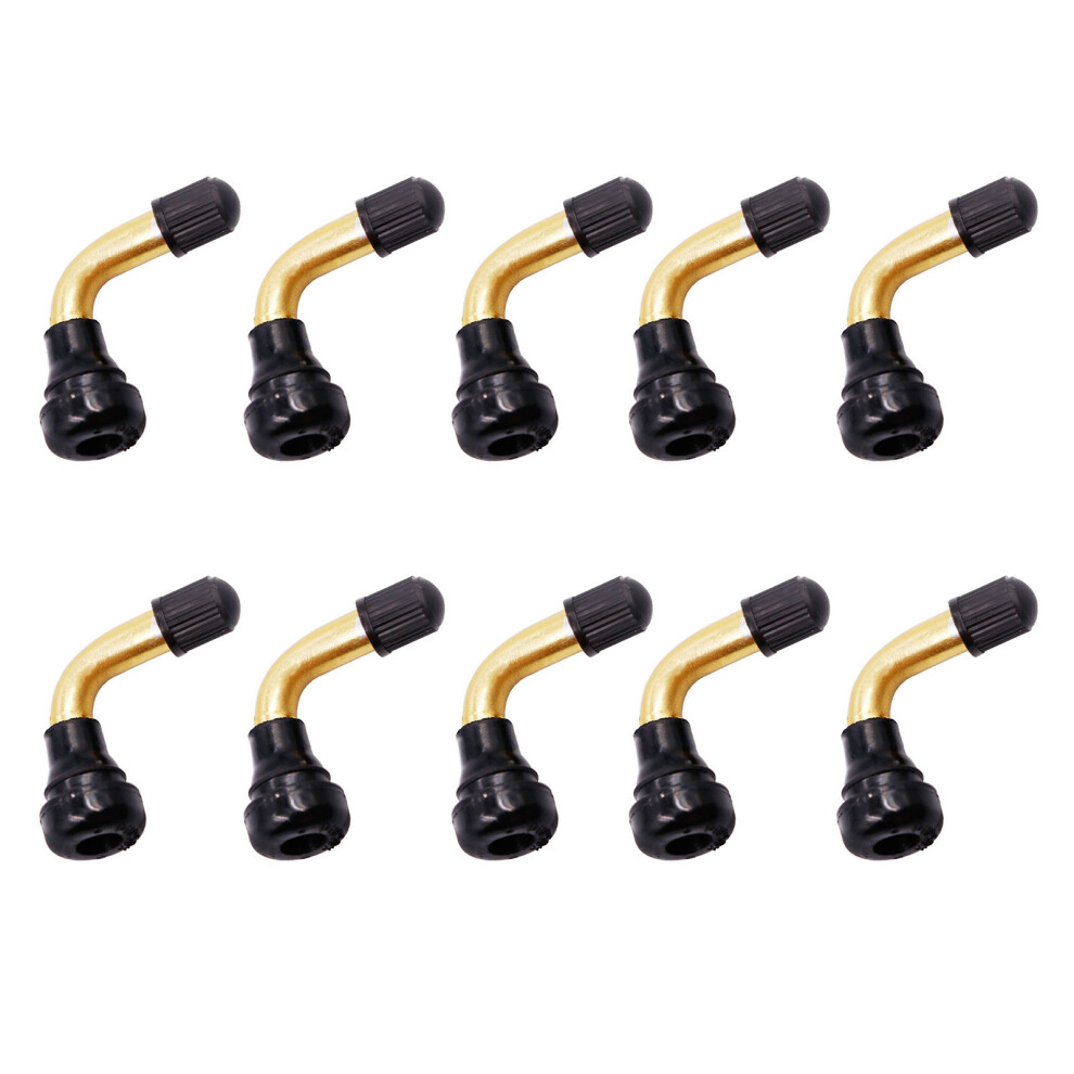 Universal Bent Valves Stem For Motorcycle Tires Heavy Duty Copper Vr70x 10 Pieces 7754004739833