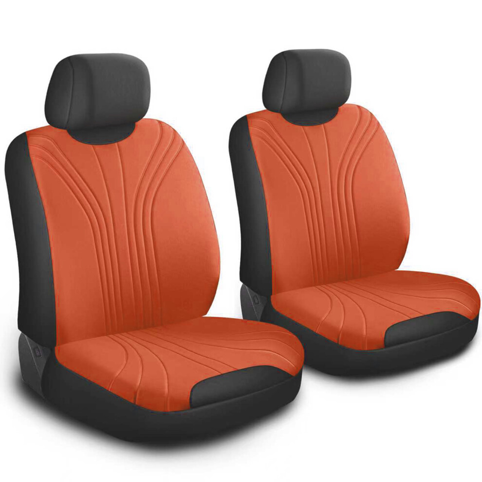 Textured Auto Seat Protector Universal Seat Cover Easy To Install Orang 4 Piece Set 7754004711532