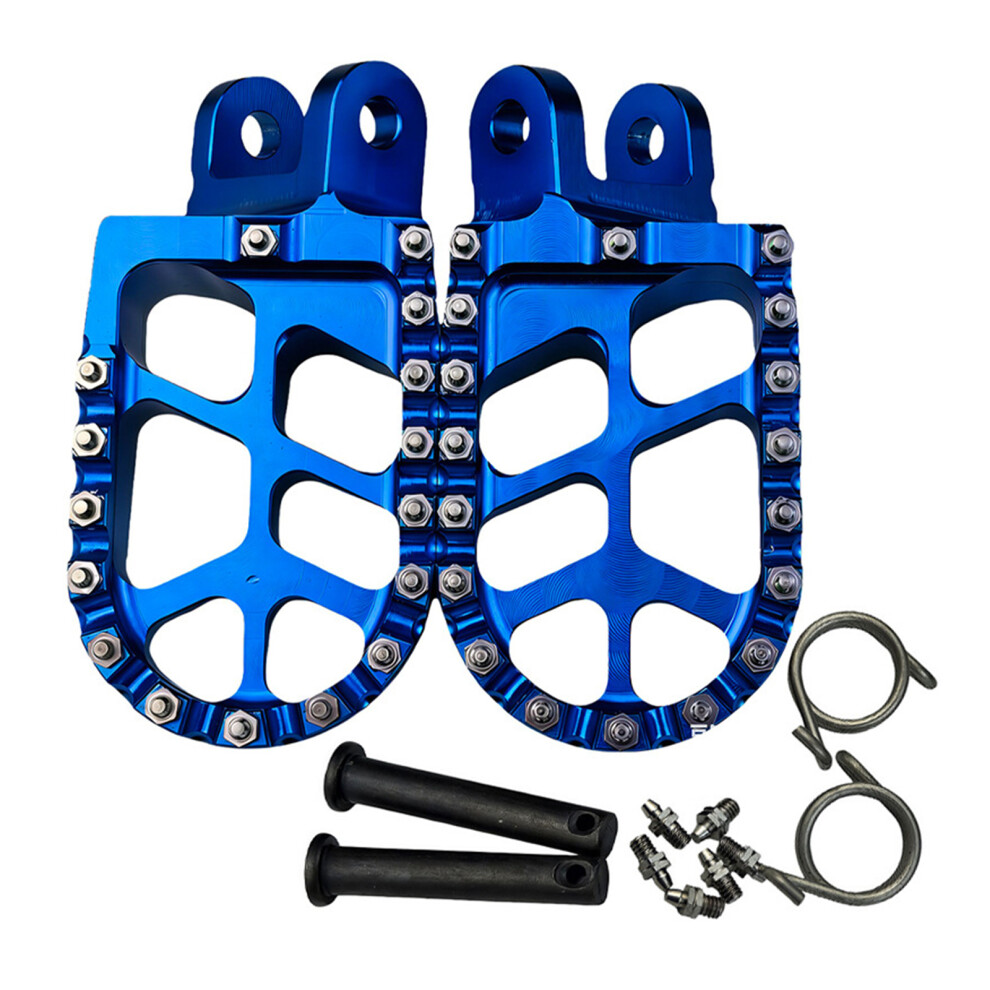 Motorcycle Foot Pegs Footrests Adjustable Highway Foot Rest Pedal For Xr250 Blue 7754004683341